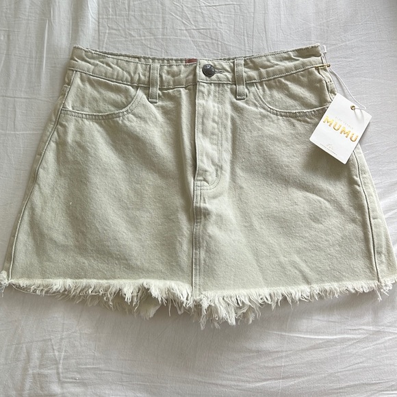 Show Me Your MuMu light wash Denim Skort Size Small - Picture 1 of 5